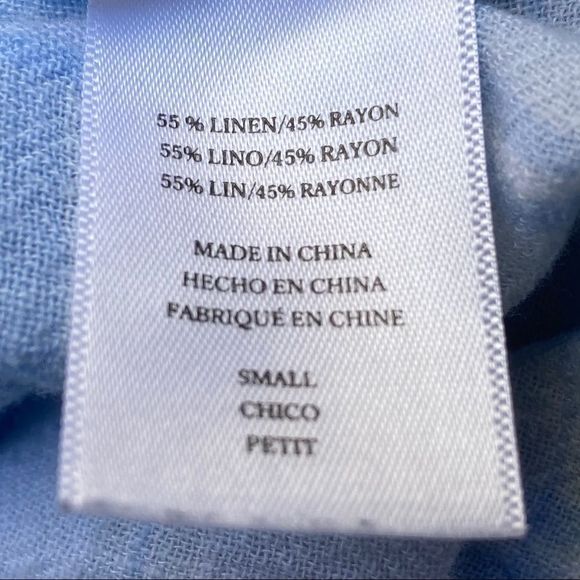 Rails Charli Rockport Plaid Linen Blend Button Down Shirt Size S - Picture 8 of 10